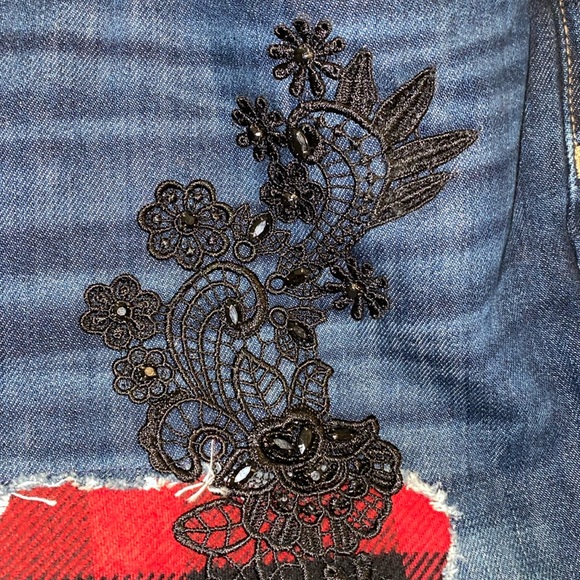 ❤️BRAND NEW Plus Size LAUREN Ralph Lauren Indigo Patchwork Jeans - Picture 6 of 14